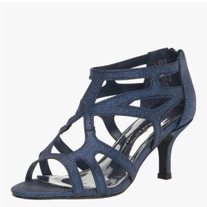 Easy Street Navy Strappy Heels